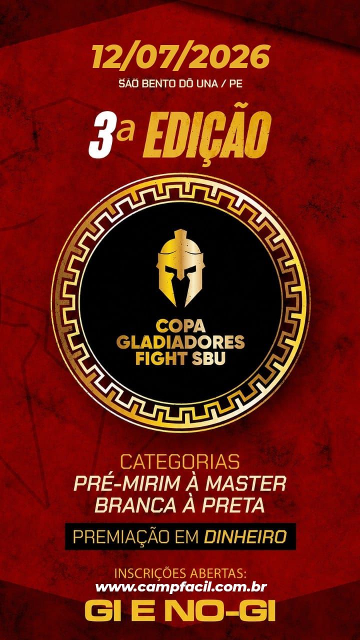 3º COPA GLADIADORES FIGHT SBU GI 2026